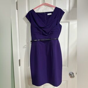 Calvin Klein Deep Purple Midi Dress